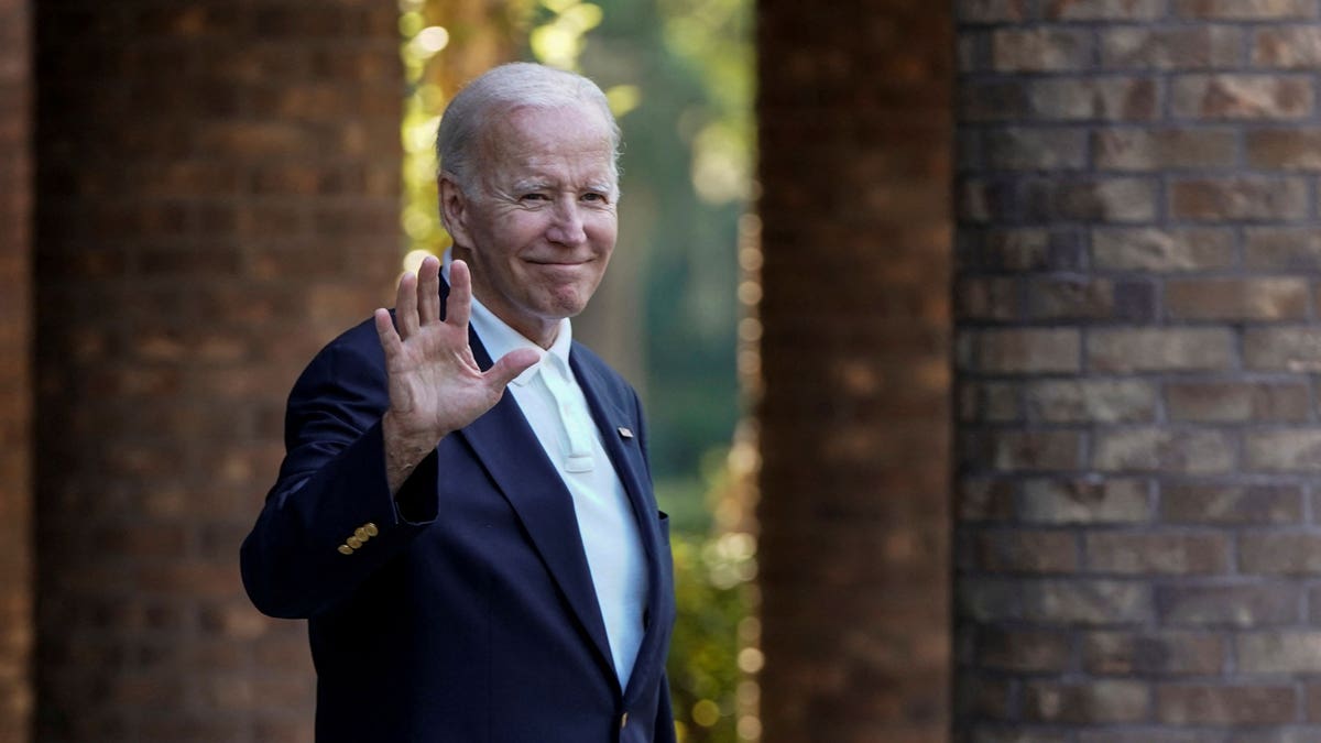 U.S. President Joe Biden outside church