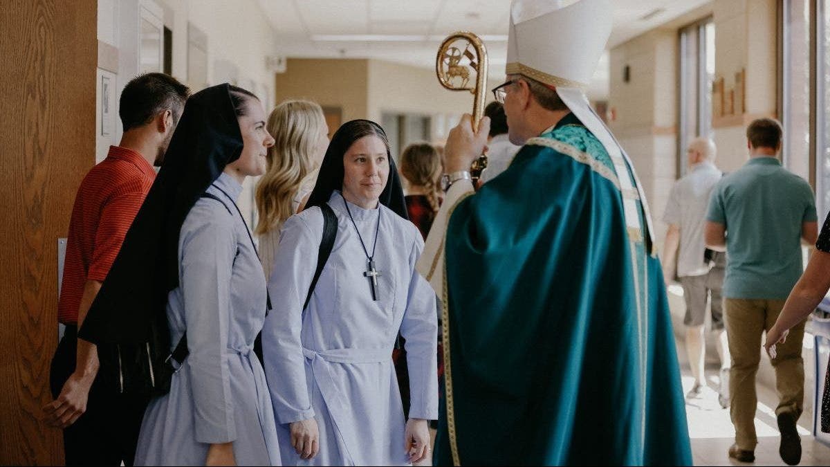 Barron addressing nuns