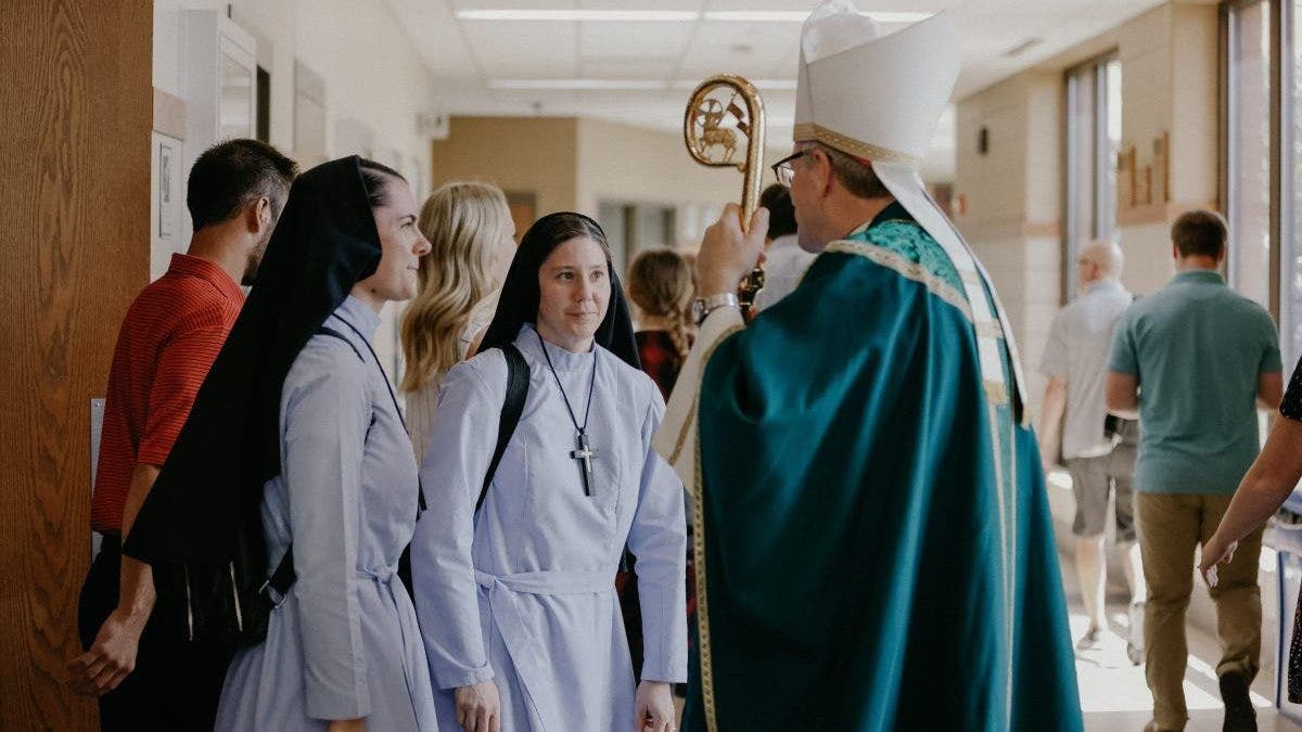 Barron addressing nuns