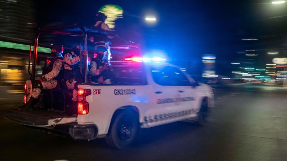 Armed members of the National Guard