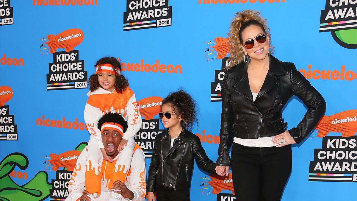 Nick Cannon with Mariah Carey and their twins