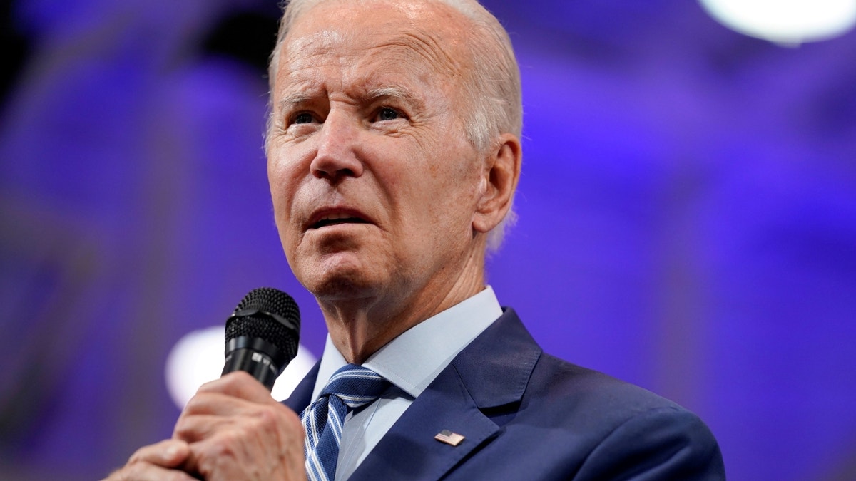 Biden speaking on stage