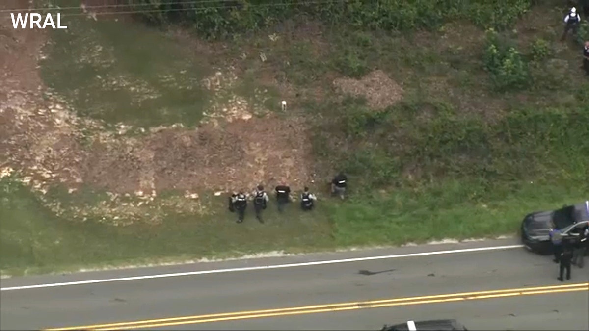 The scene of a nearly 9-hour standoff with a suspect in North Carolina