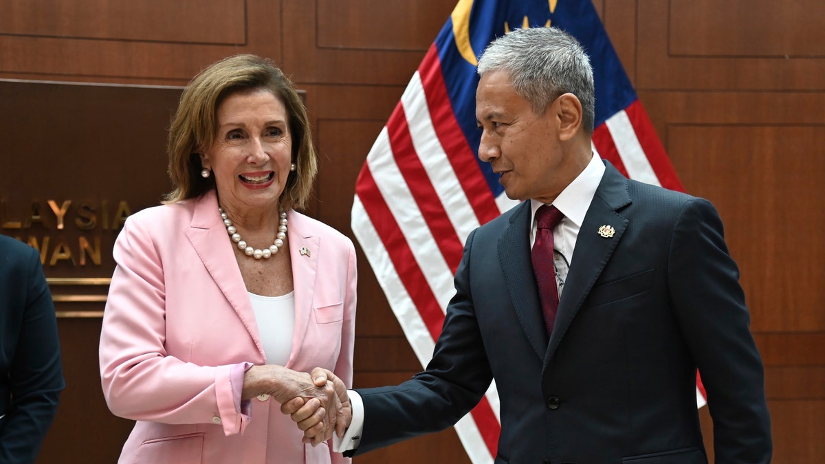 Nancy Pelosi meets with Malaysia Parliament speaker Azhar Azizan Harun in Kuala Lumpur