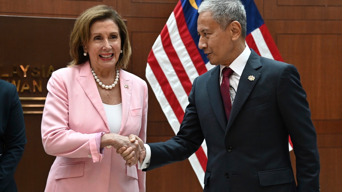 Nancy Pelosi meets with Malaysia Parliament speaker Azhar Azizan Harun in Kuala Lumpur