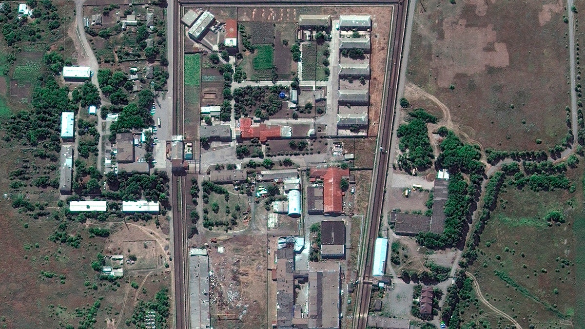 A satellite image of the prison