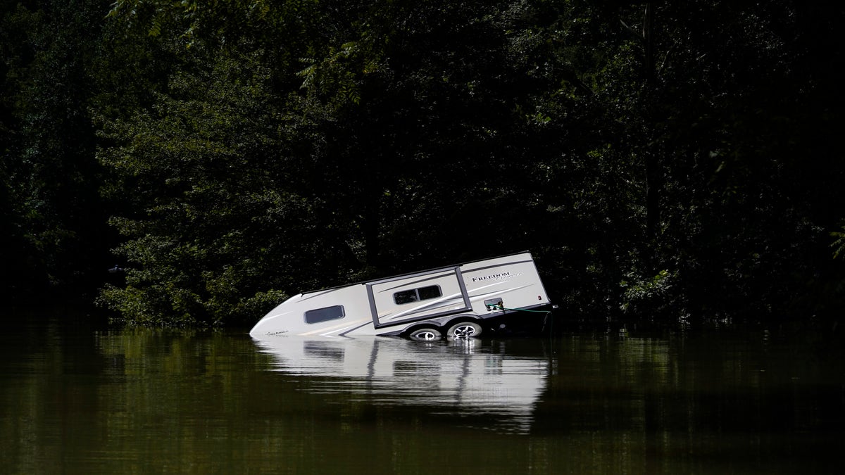 submerged camper in Kentucky