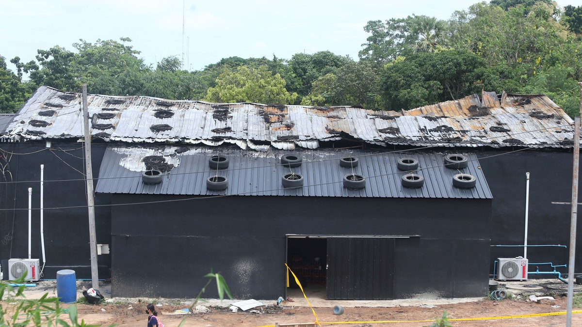 Exterior damage from Thailand nightclub fire