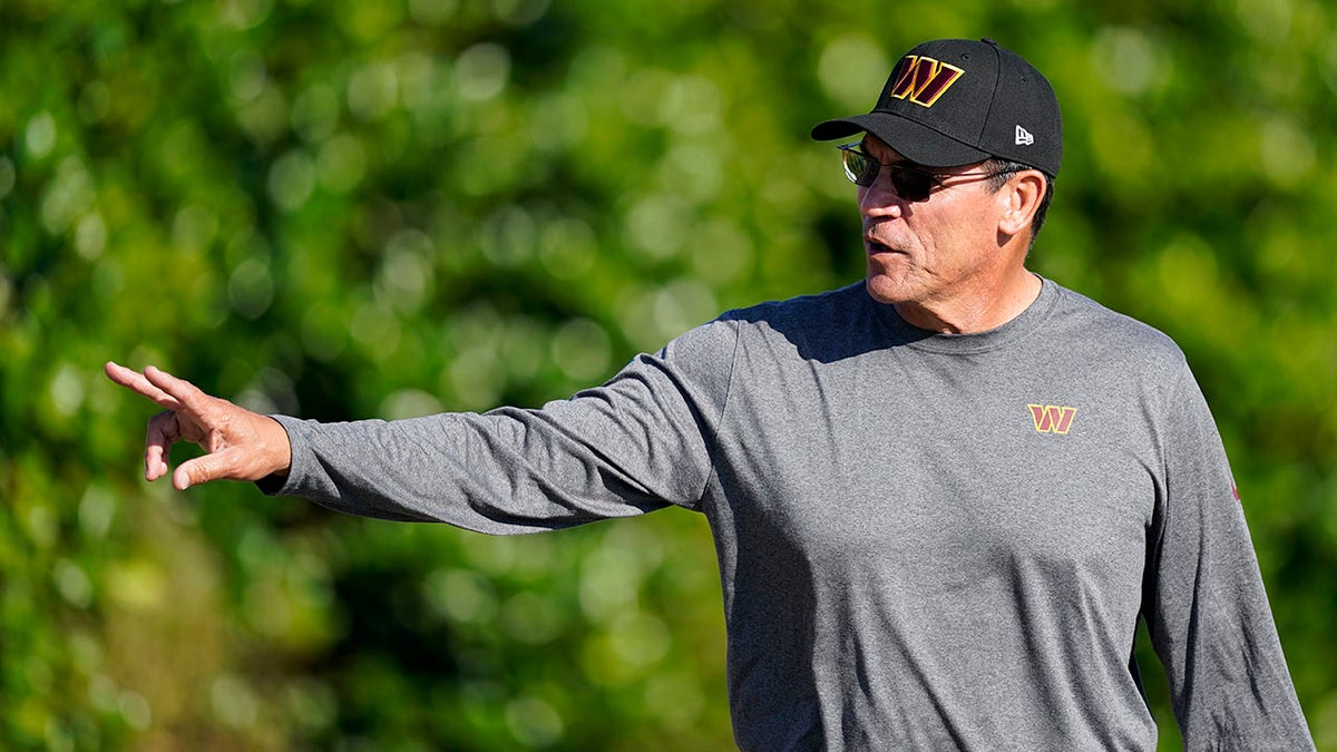 Commanders head coach Ron Rivera at training camp