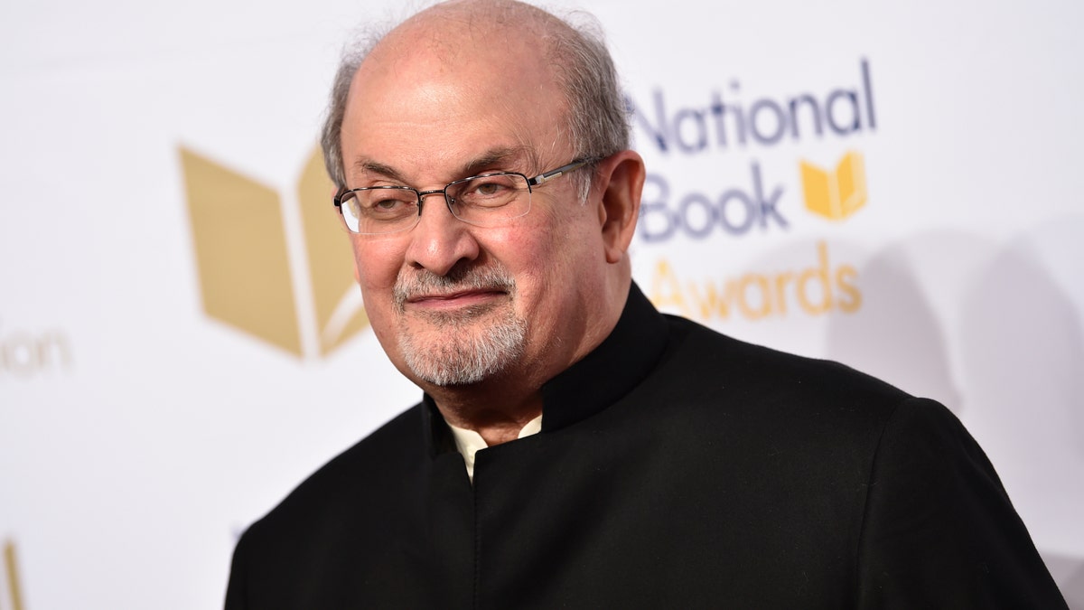 Salman Rushdie smiling