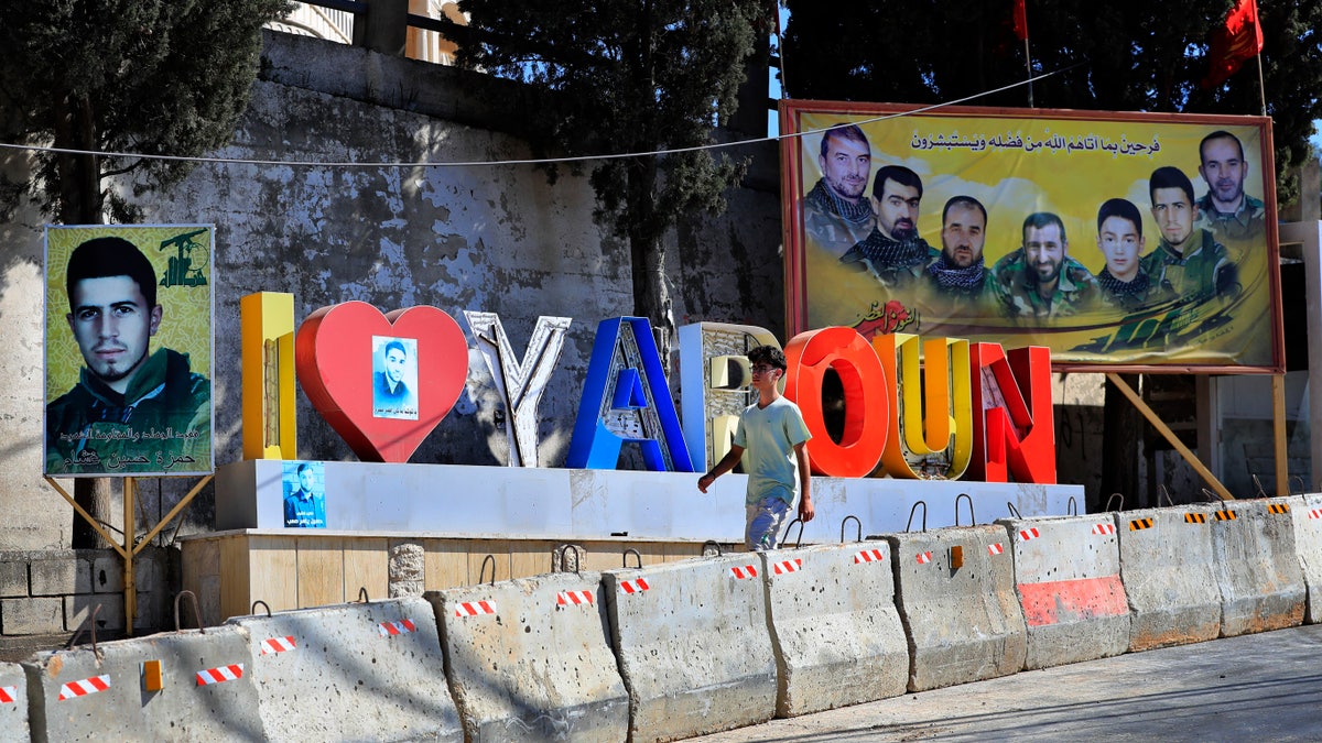 portraits of killed Hezbollah fighters