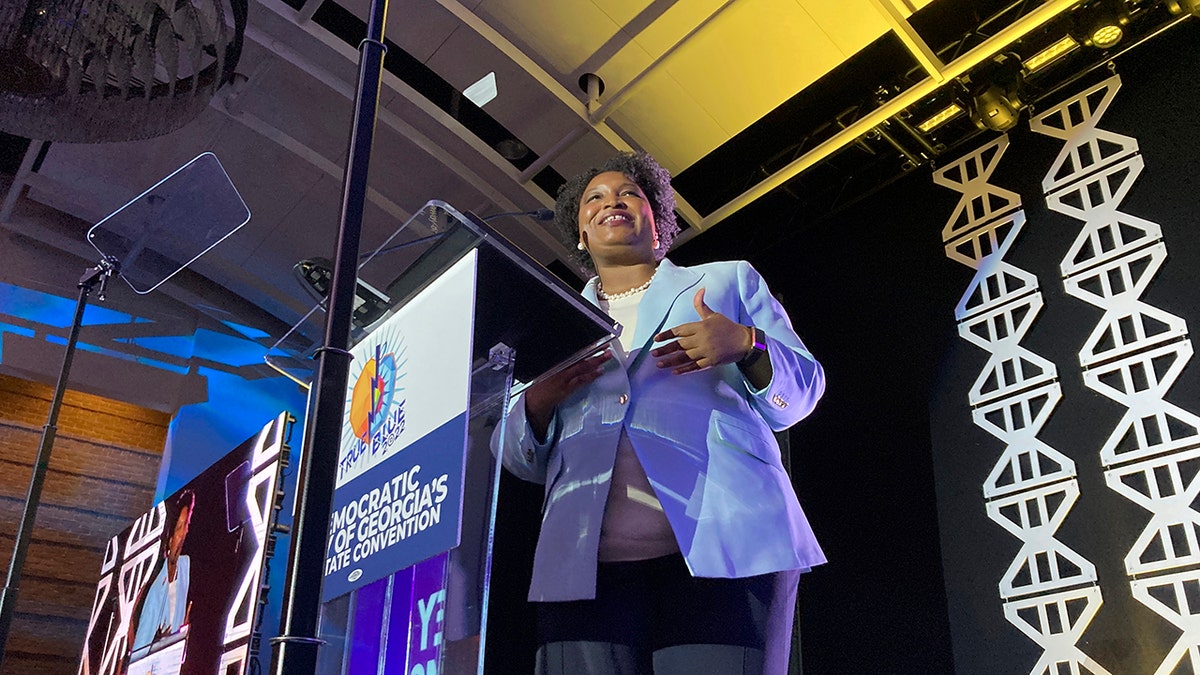 Stacey Abrams on stage 