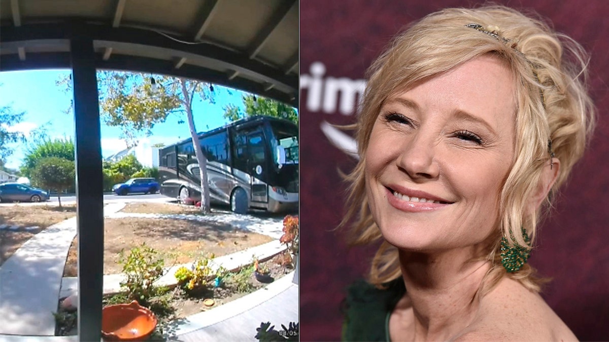 Anne Heche is seen driving her car moments before a wreck