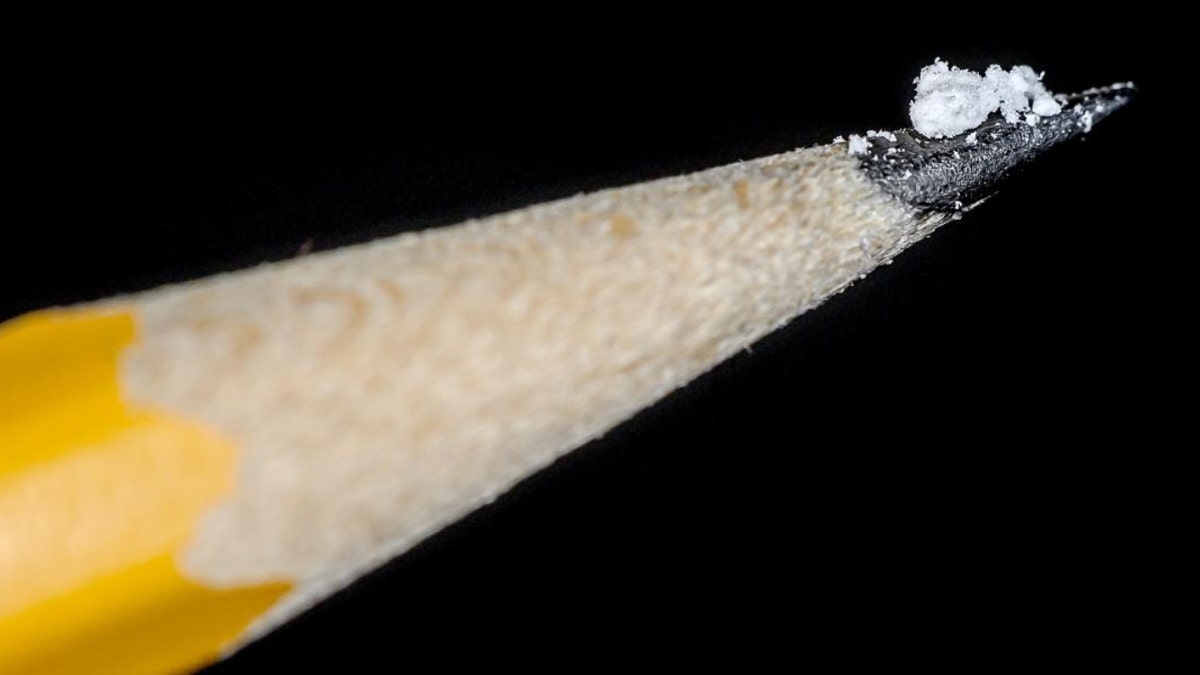 A lethal amount of fentanyl on the tip of a pencil