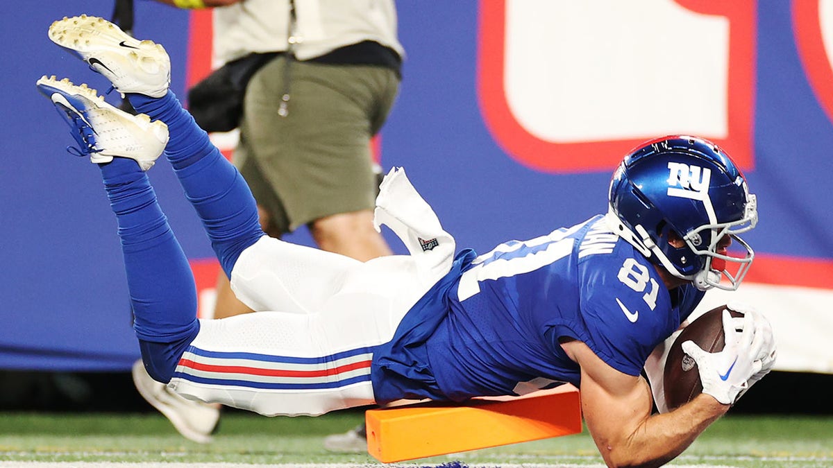 New York Giants wide receiver Alex Bachman (81) during an NFL preseason  football game against the