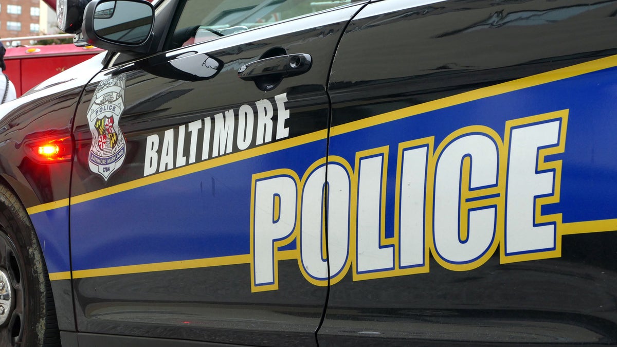 Baltimore Police car door