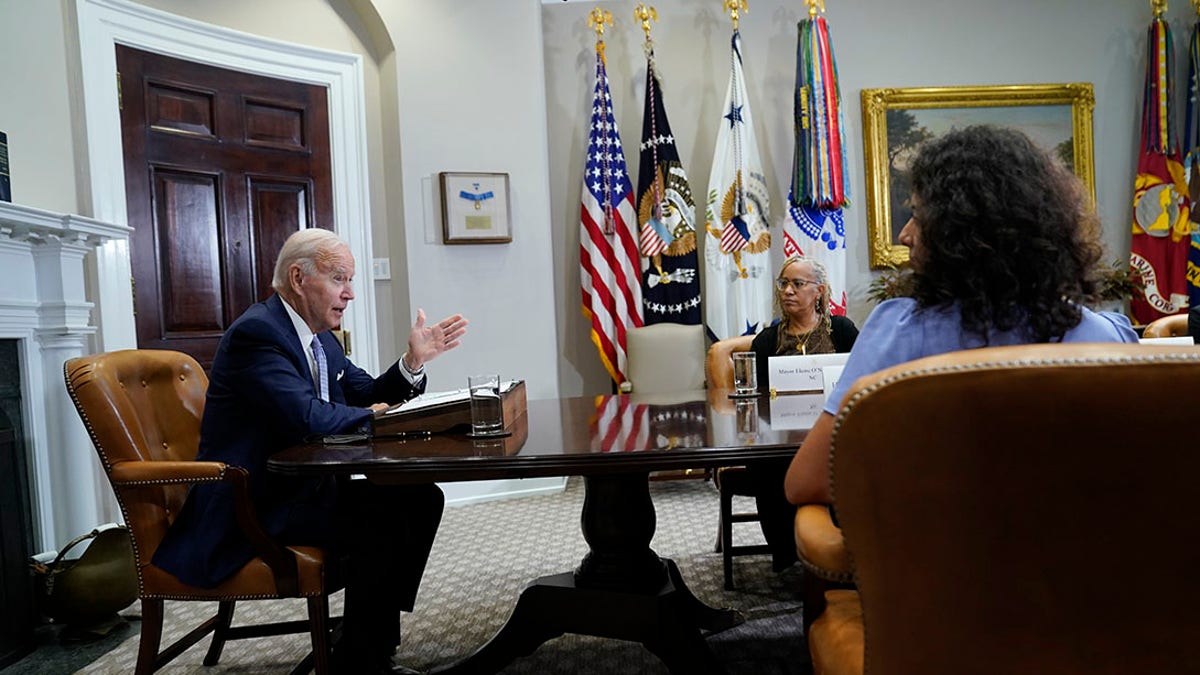 Joe Biden at an abortion roundtable event