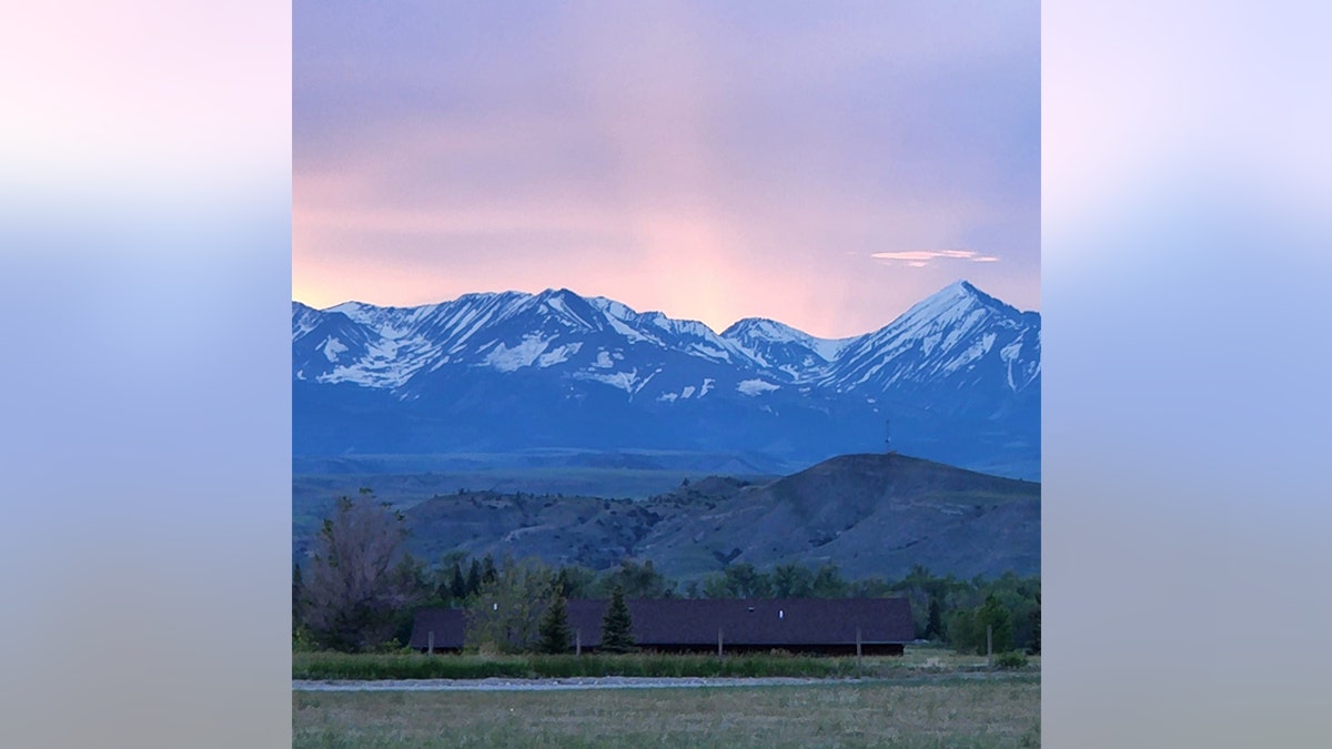 Montana mountains at sunset