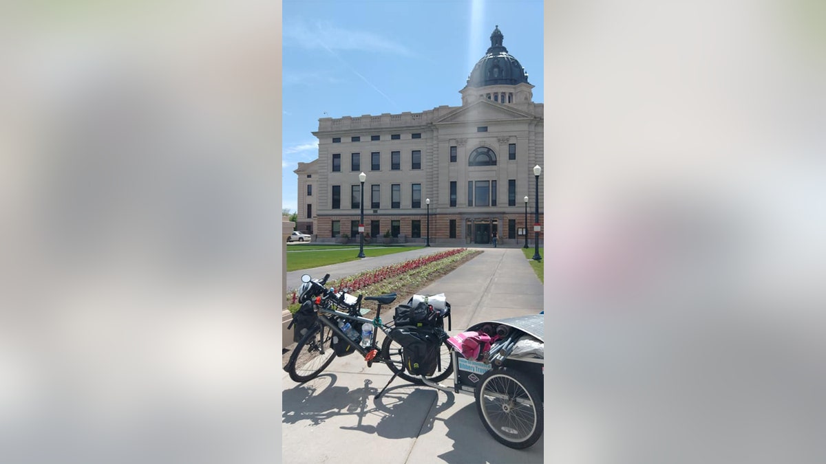 Bob's bike at the South Dakota capital