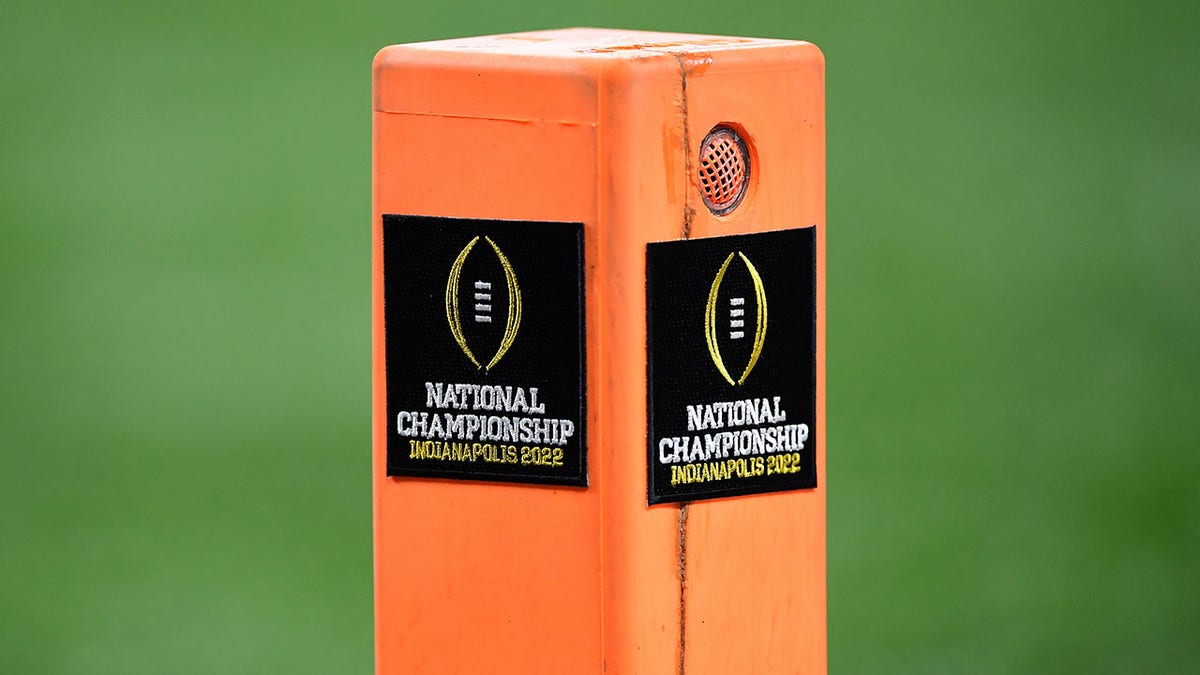 College Football Playoff pylon