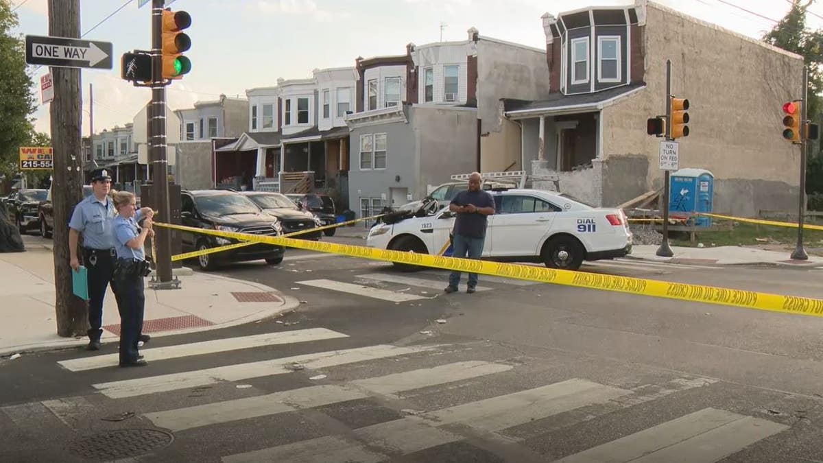 Philadelphia quadruple shooting crime scene