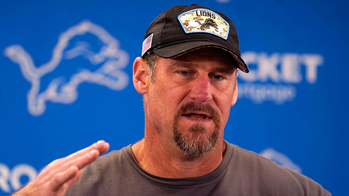 Dan Campbell at an August 2022 press conference