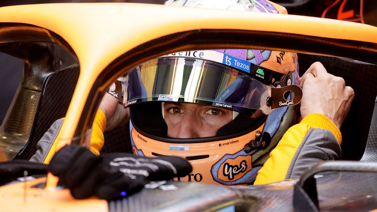 Daniel Ricciardo in the cockpit