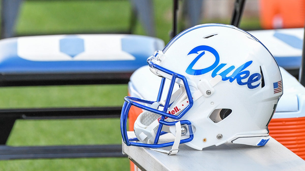 A Duke football helmet