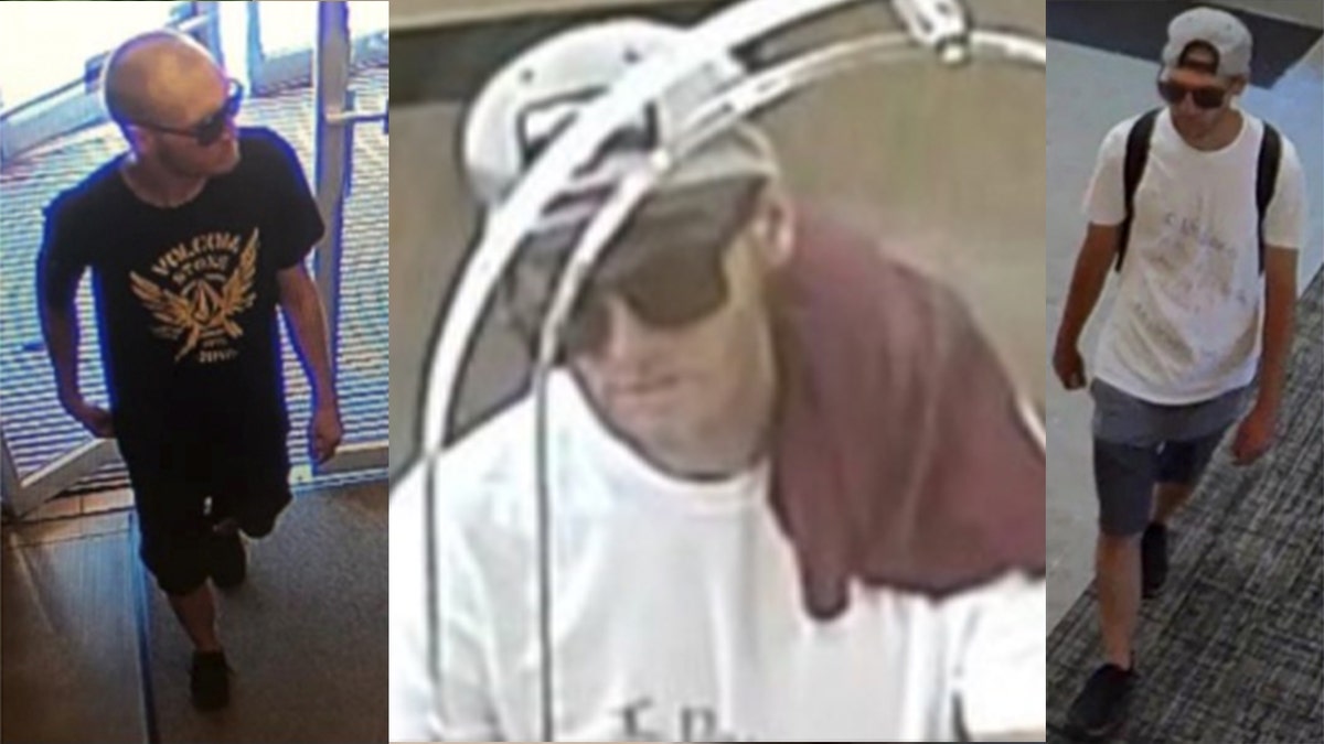 The Empty Promise Bandit seen in three surveillance images