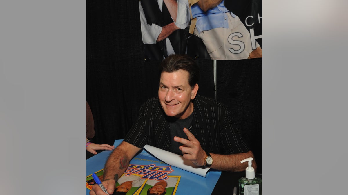 Charlie Sheen at signing