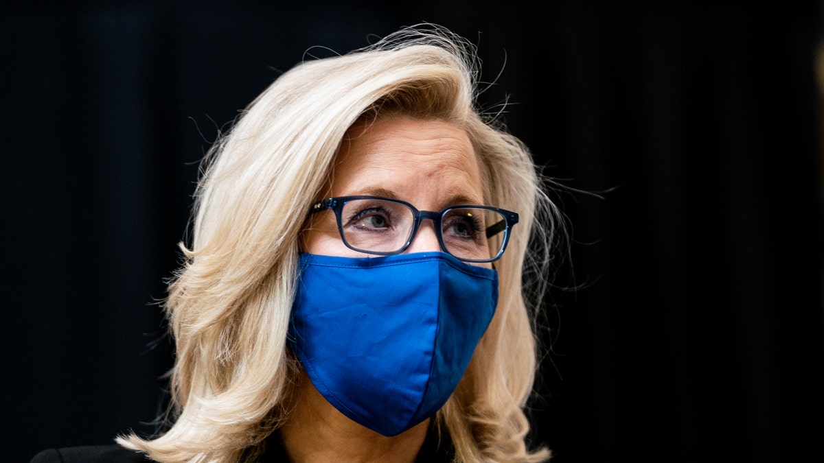 Rep. Liz Cheney wears a mask