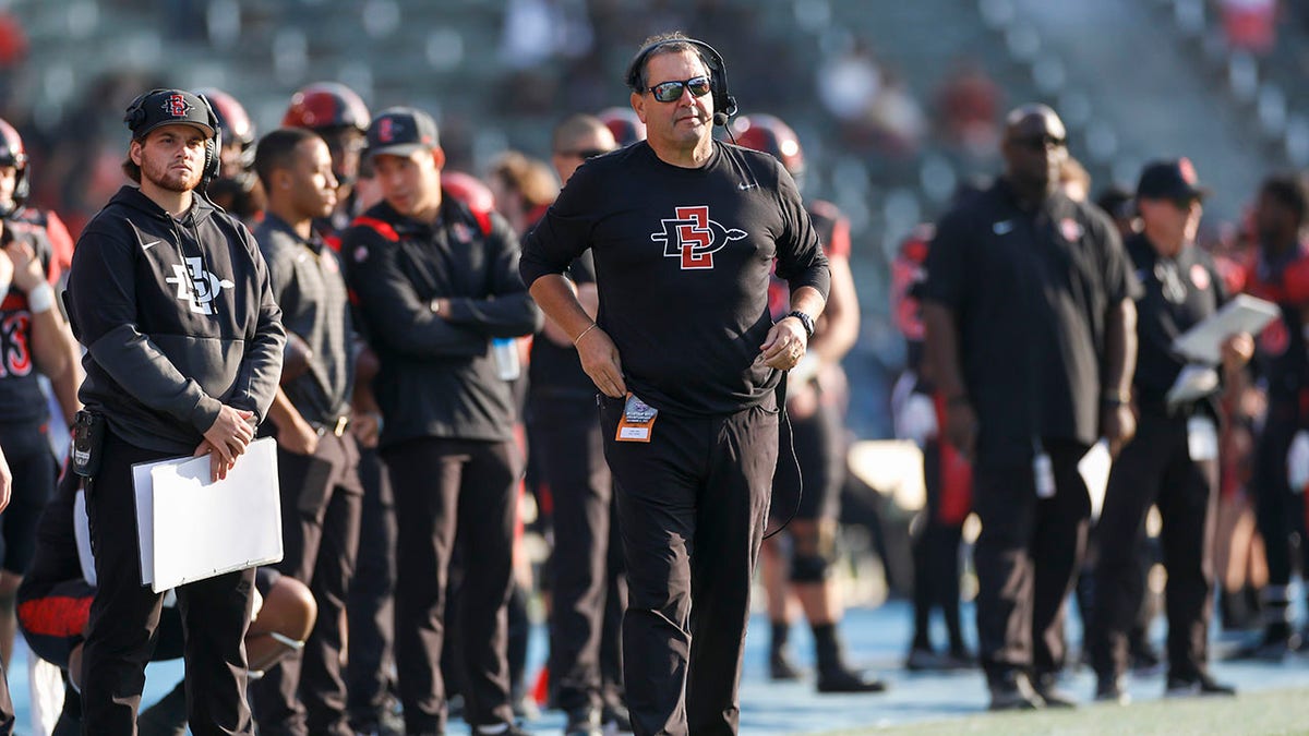 San Diego State head coach Brady Hoke