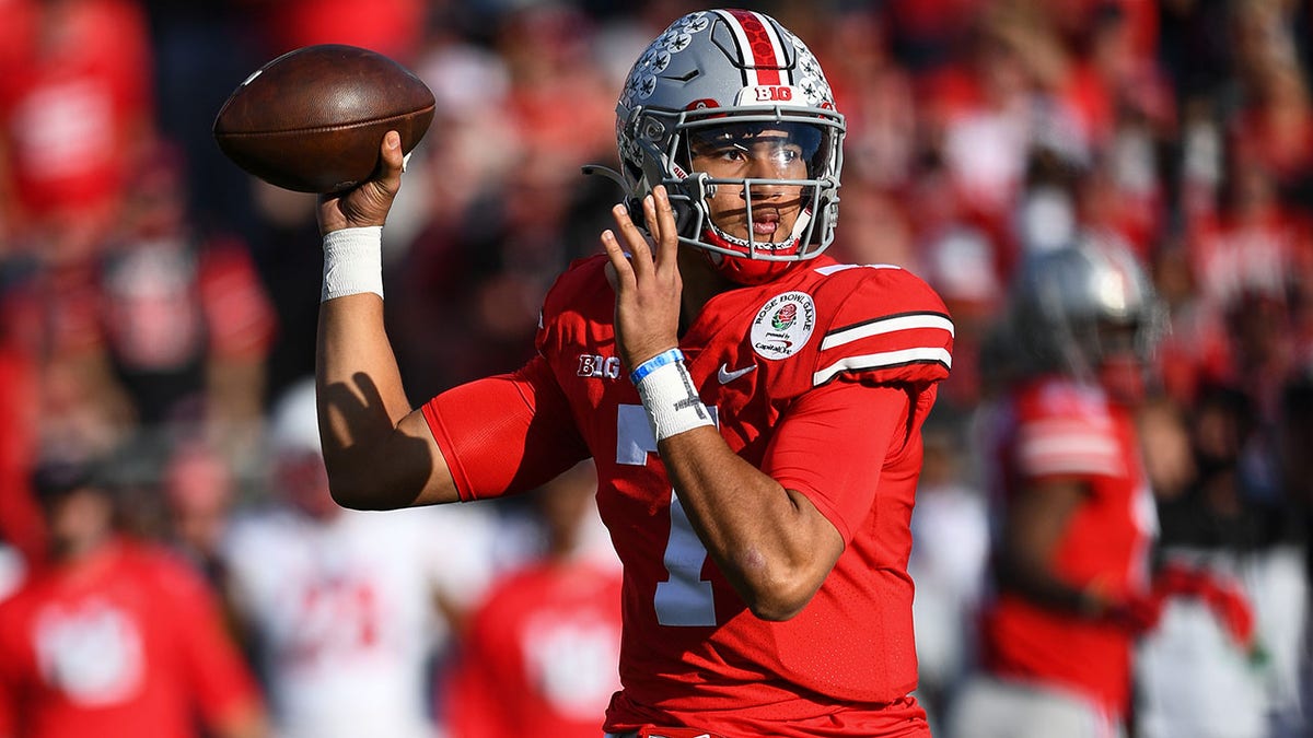 C.J. Stroud plays in the Rose Bowl