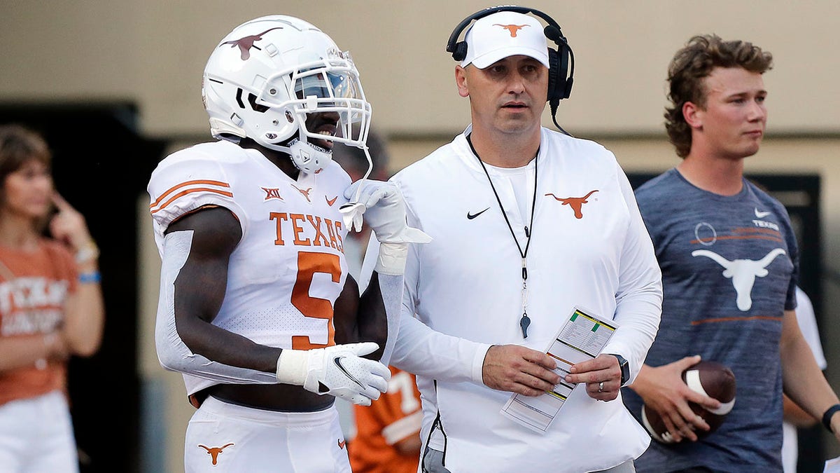 Texas head coach Steve Sarkisian at the Longhorns spring game