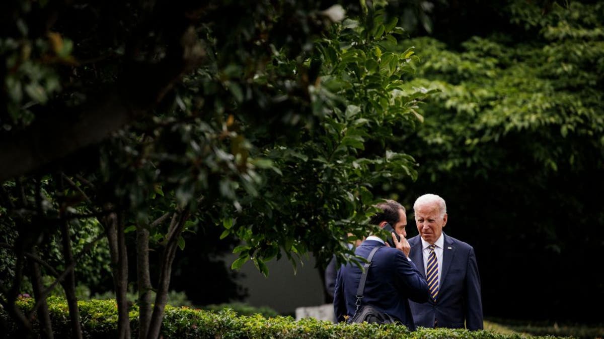 Stephen Goepfert and President Joe Biden have a private chat at the White House.