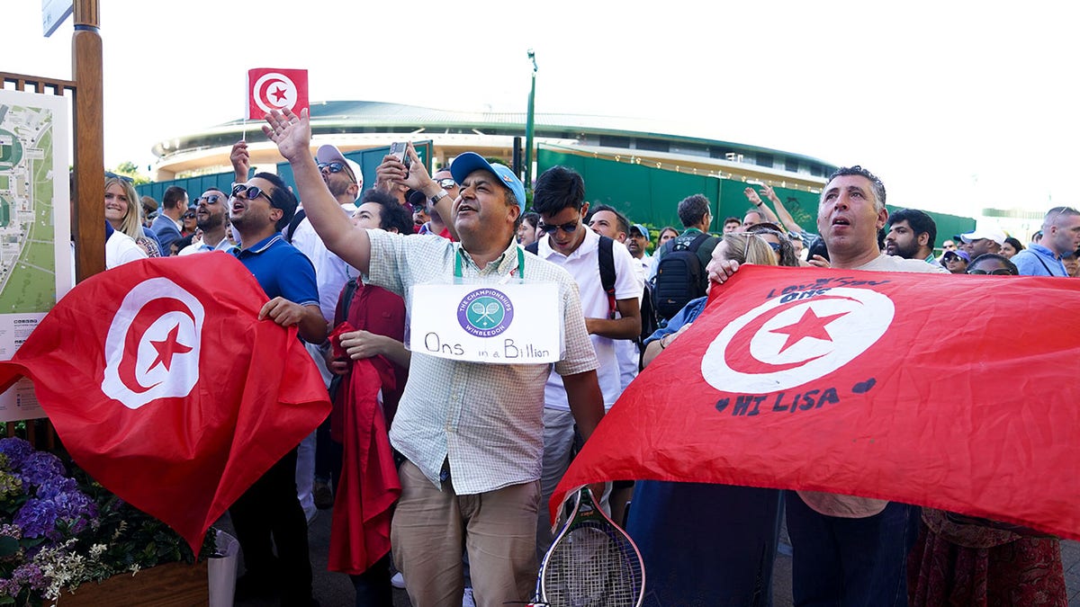 Ons Jabeur supporters at Wimbledon