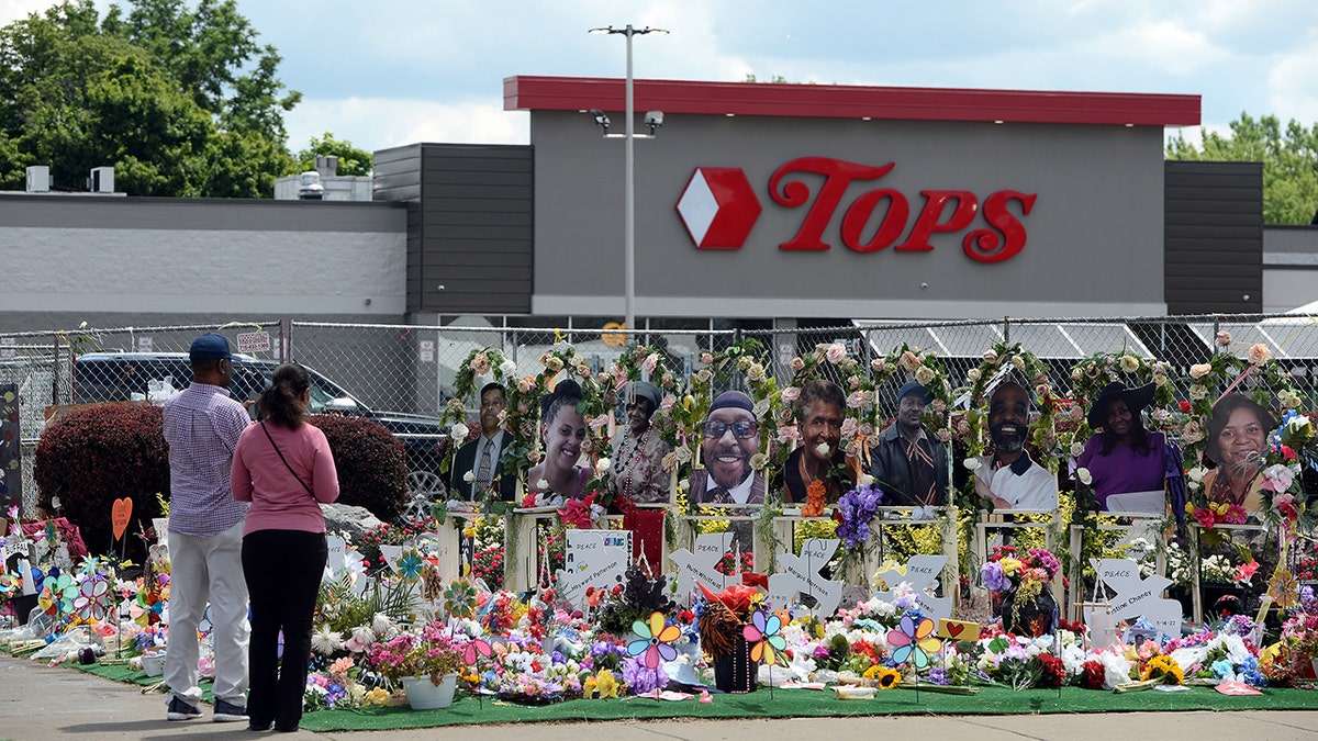 Buffalo mass shooting memorial at Topps