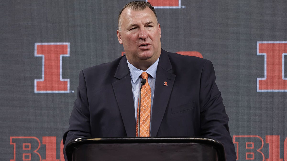 Illinois head coach Bret Bielema at Big Ten media days