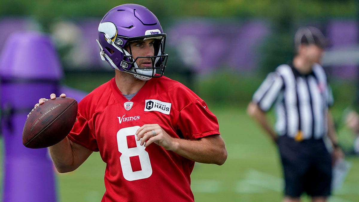 Vikings quarterback Kirk Cousins at training camp