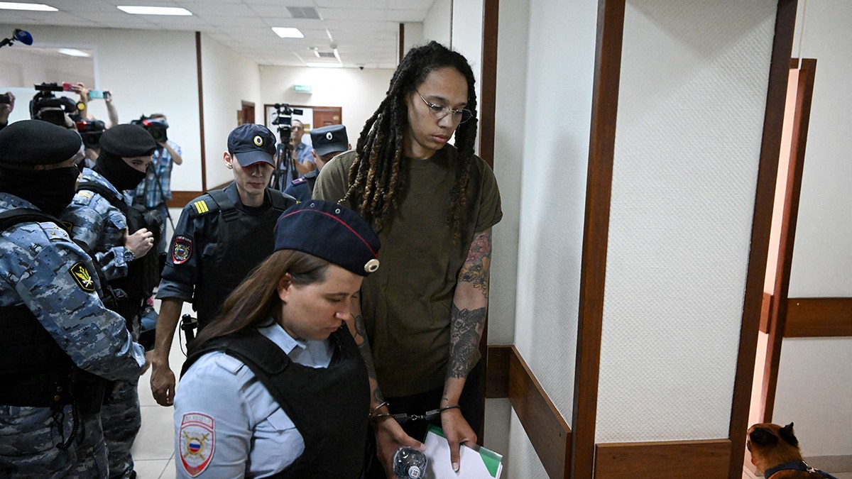 Brittney Griner enters her trail in a Russian court