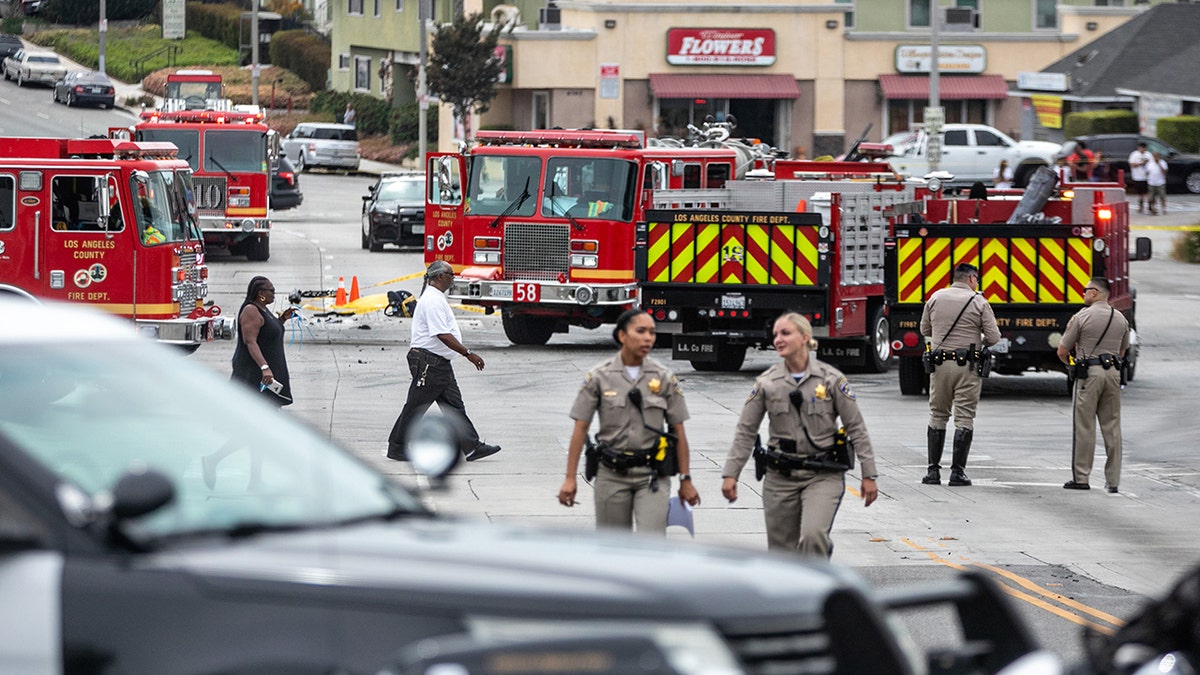 fire response to crash scene