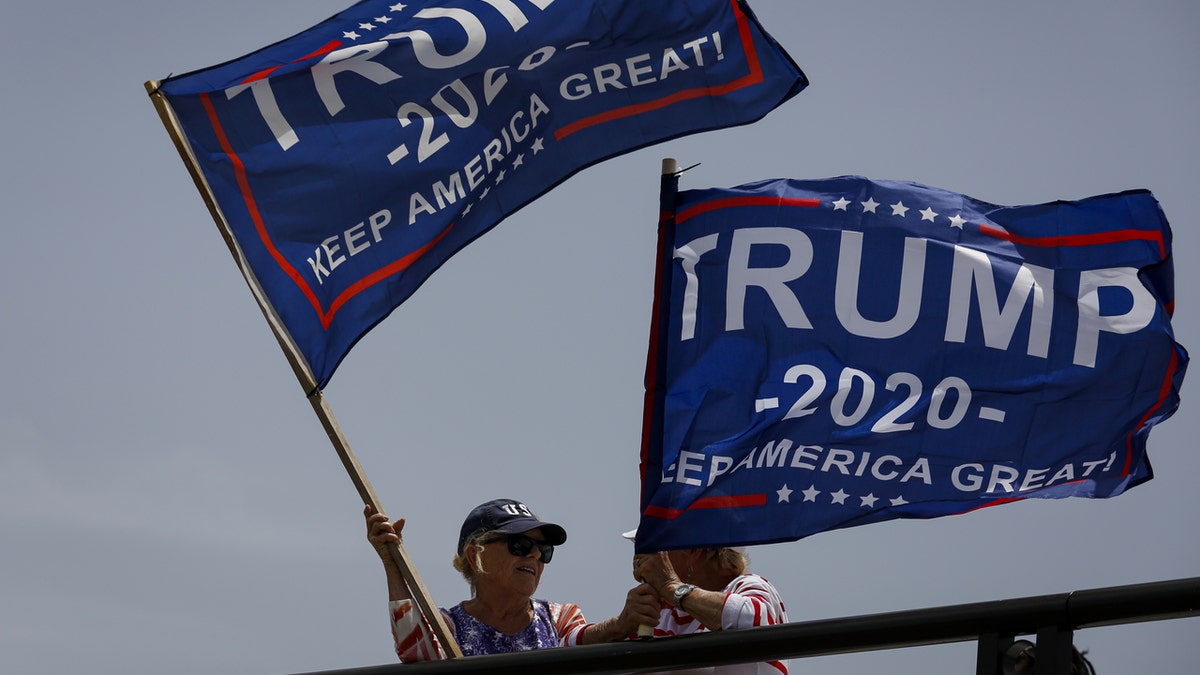 Supporters of former US President Donald Trump outside Mar-A-Lago