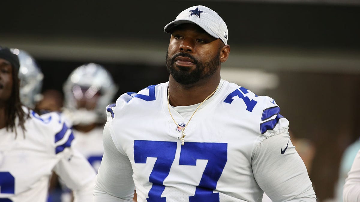 Cowboys OT Tyron Smith during a preseason game