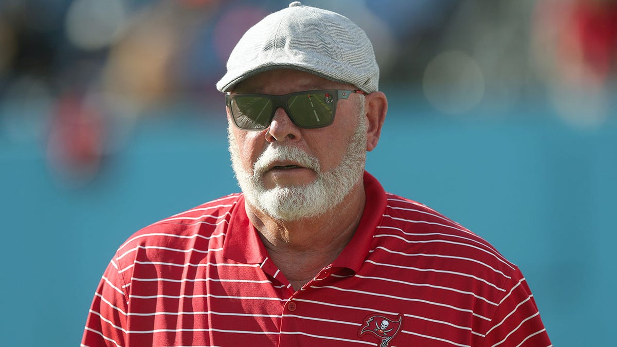 Bruce Arians before the Bucs preseason game against the Titans