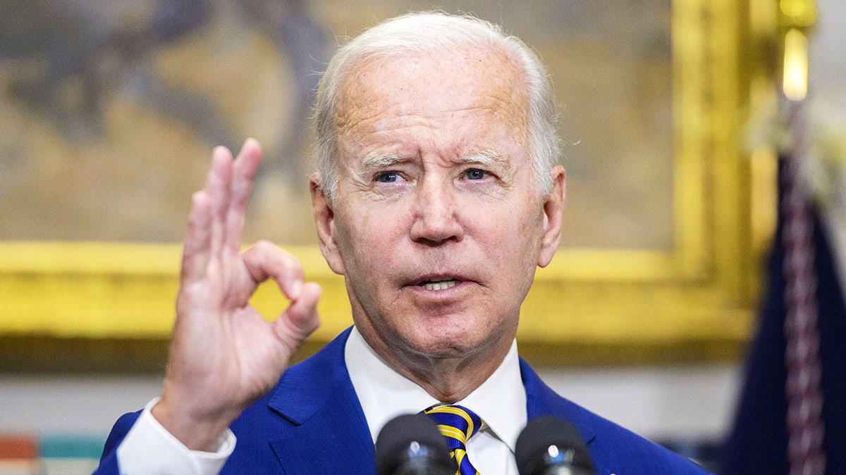 Joe Biden making ok sign with right hand