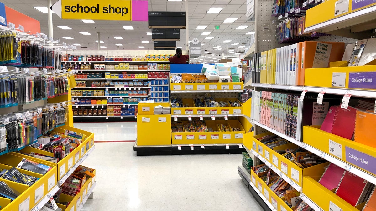 target back to school stock