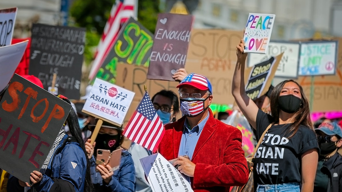 stop asian hate protesters