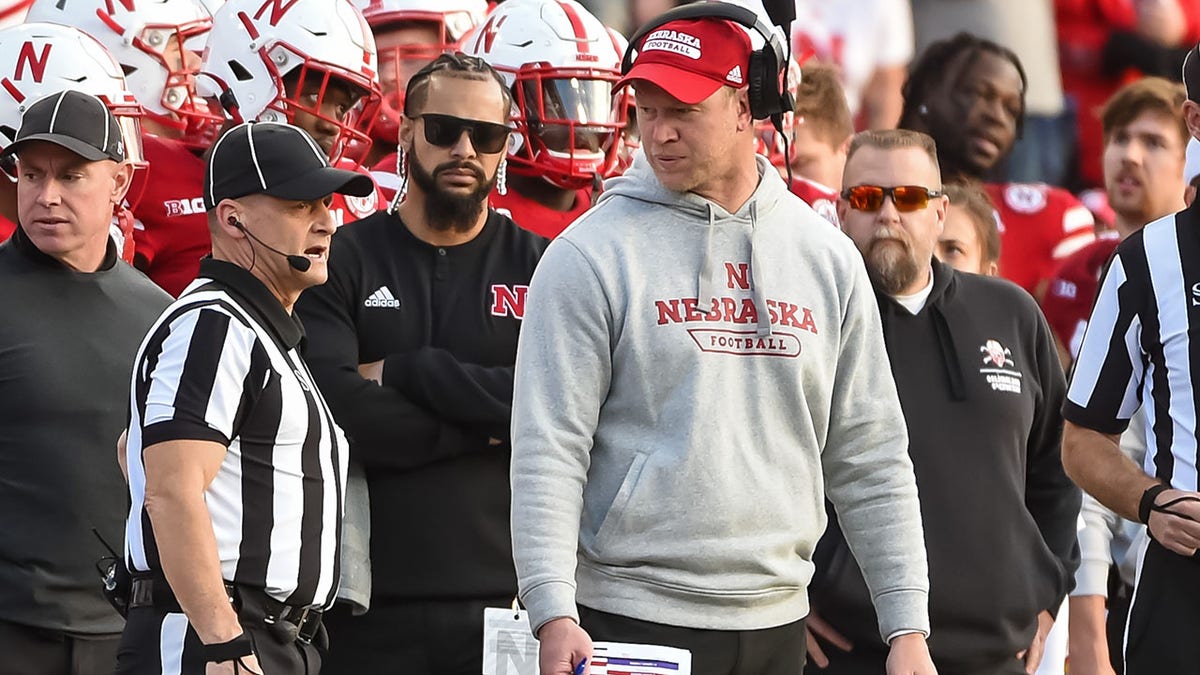 Nebraska head coach Scott Frost on the sidelines