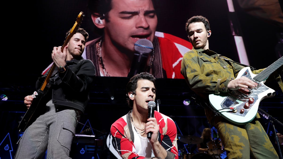 Jonas Brothers performing
