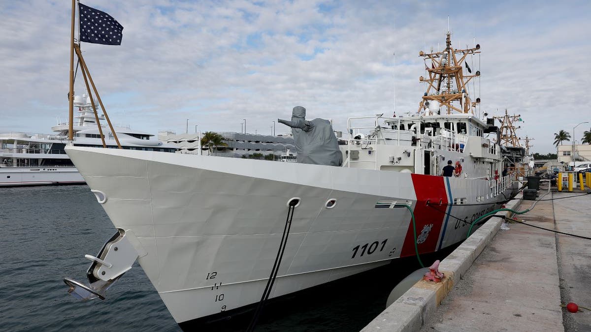 U.S. Coast Guard members aboard a cutter in Miami Florida